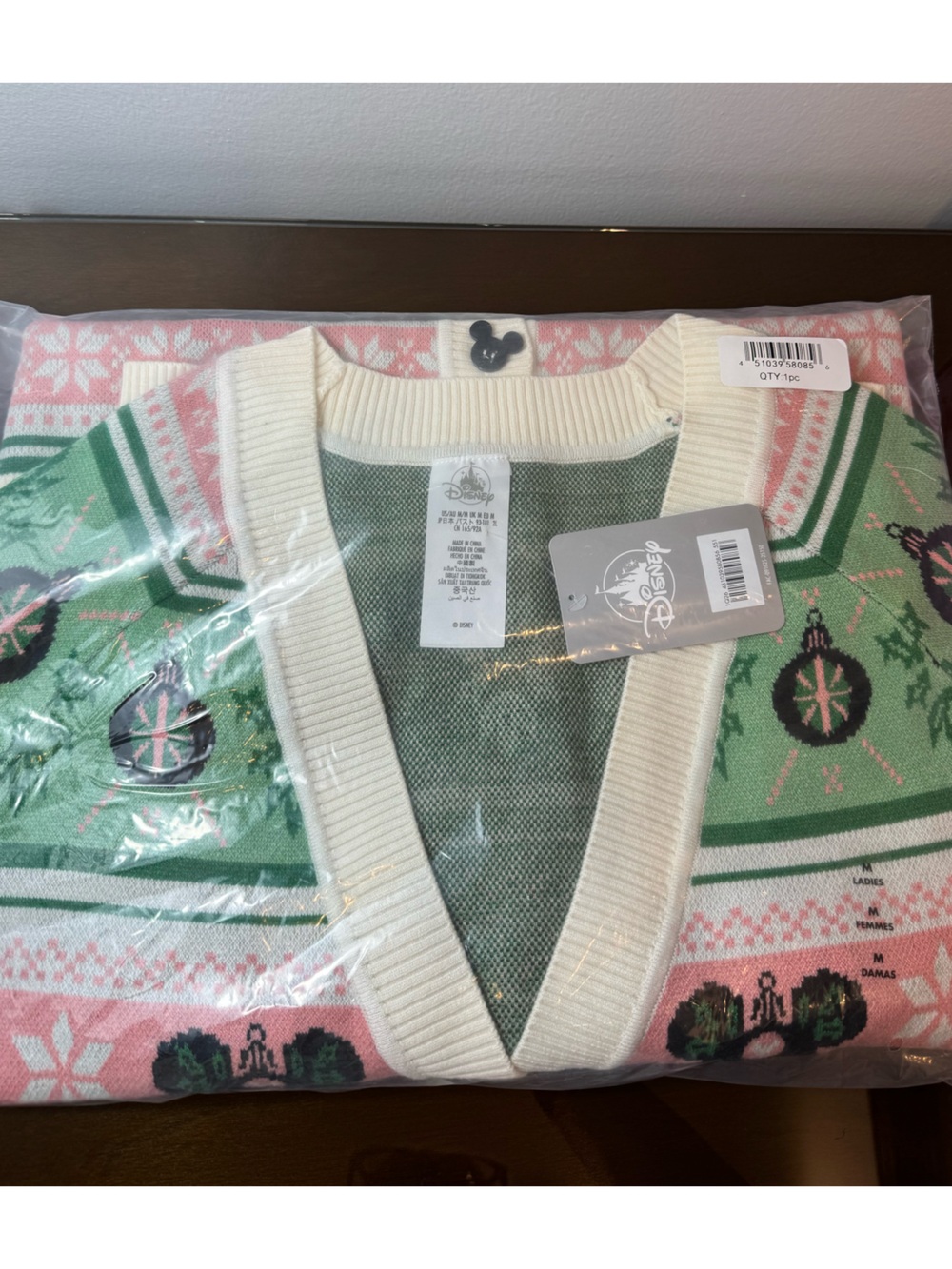 NEW Mickey Mouse and Friends Holiday Cardigan Sweater - Picture 7 of 12